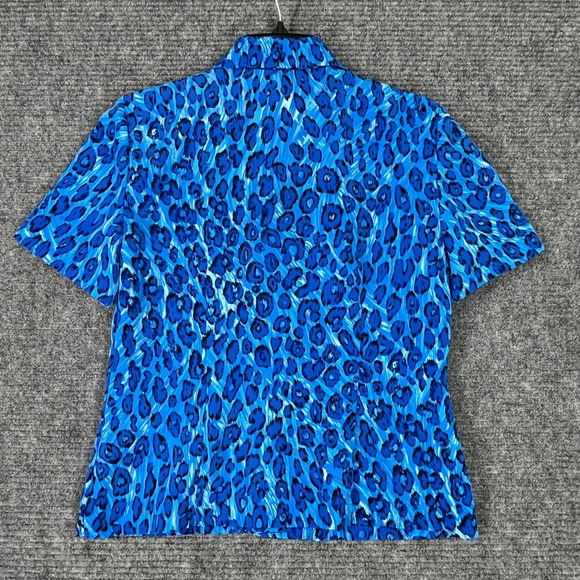 Sag Harbor Dress Blouse Womens 6P Animal Motif Button Front Vintage Y2K Retro - Picture 2 of 9